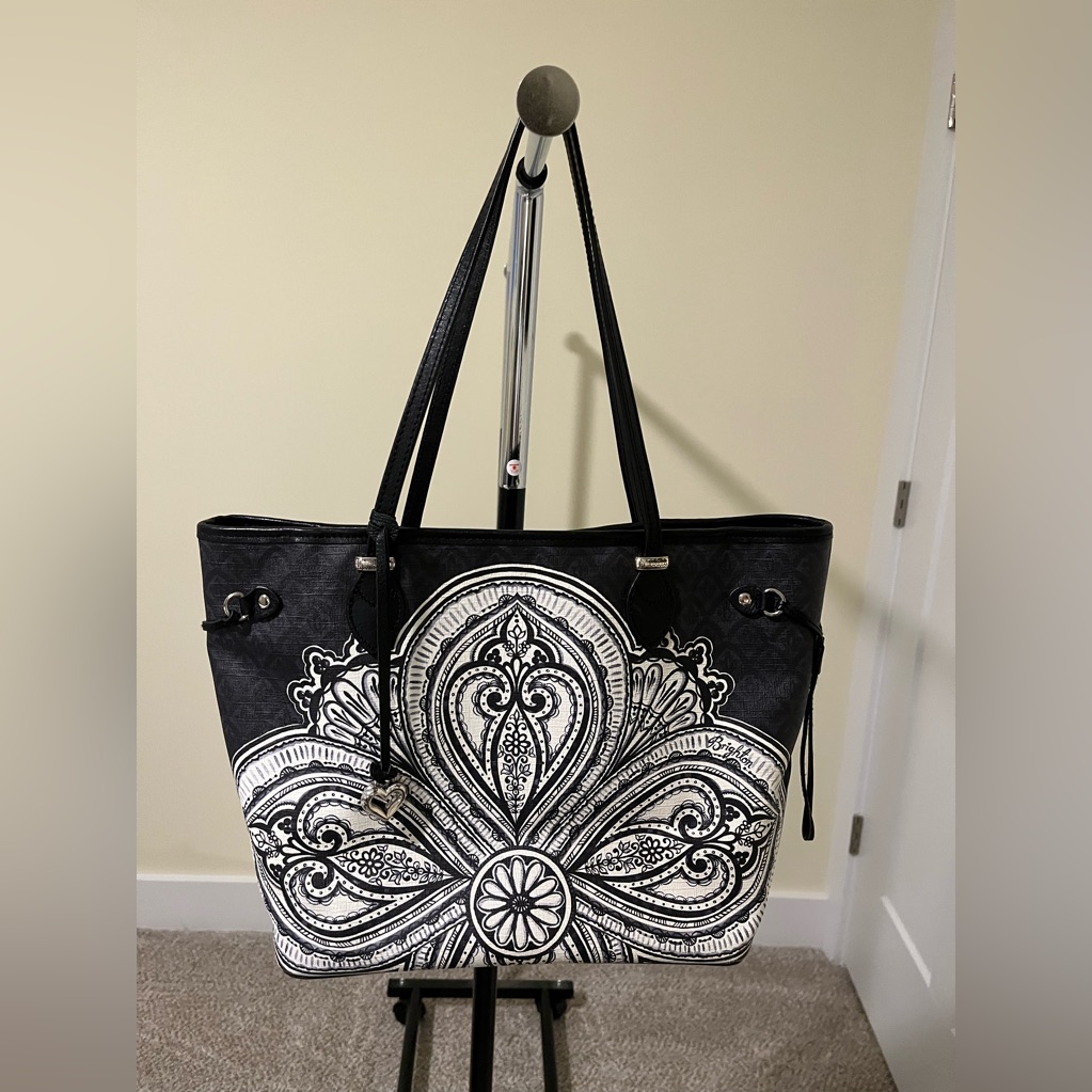 Black And White Purse From Brighton Casablanca Collection. Coated Canvas